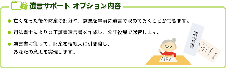 遺言サポート内容